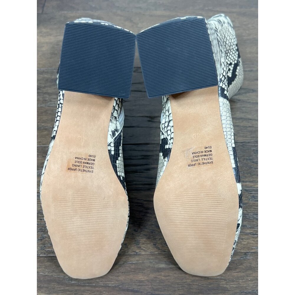 ANTHROPOLOGIE SILENT D Cara Heeled Ankle Boot Snakeskin Print Gray Sz 40 NWOB - Picture 7 of 9